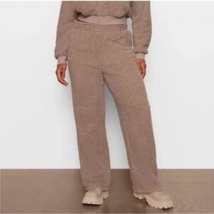 SKIMS Teddy Track Fleece Women's Lounge Pants | Desert | L
